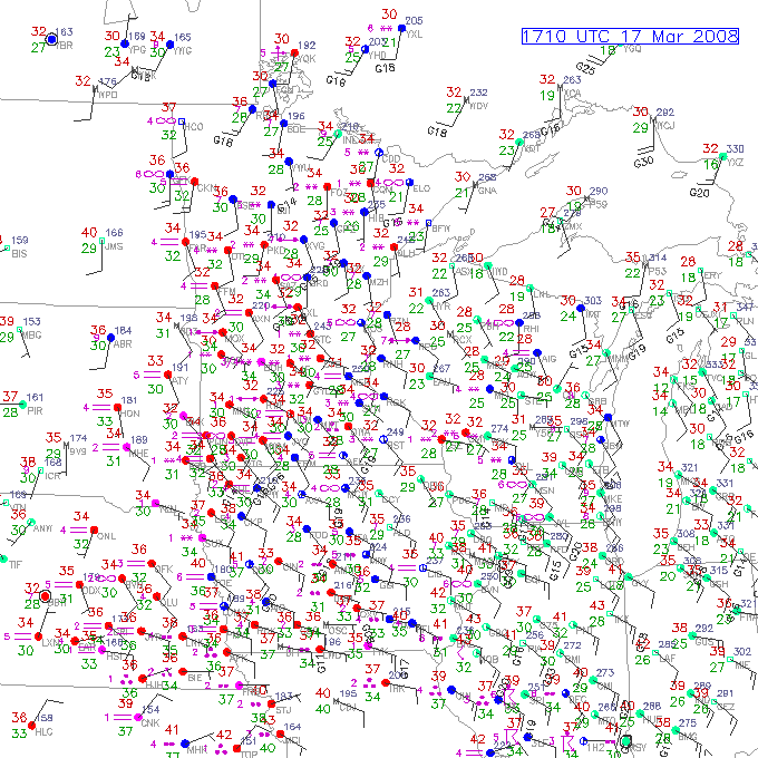 Wisconsin Current Conditions Map - Click to enlarge